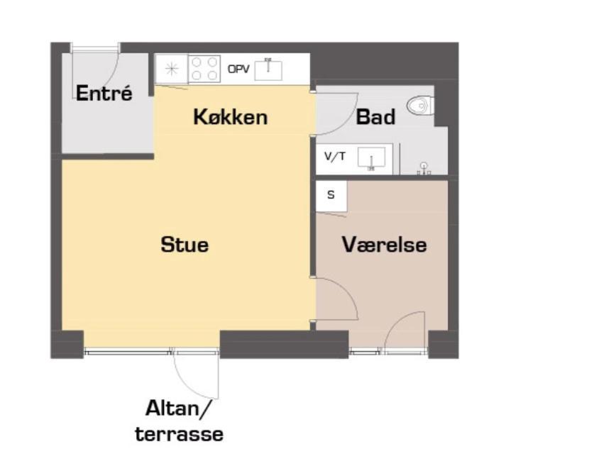 Cool 1-bed W. Private Terrace Lejlighed
